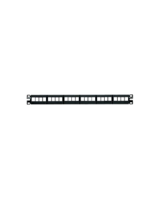 PANDUIT NKFP24Y - Panel de Parcheo NetKey™ Keystone, 24 puertos, 1 RU / Negro / Hasta 24 módulos Keystone para aplicaciones no blindadas / Panel descargado o vacío