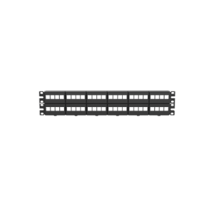 Panel de Parcheo Modular Keystone (Sin Conectores), de 48 Puertos, Identificación con Etiqueta Adhesiva, 2UR
