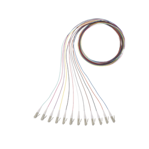 Kit de 12 Pigtails con Conector LC, Multimodo 50/125 OM3, 900um, de 1 Metro (3.28 Pies)