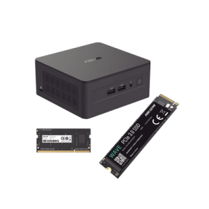 Kit / Mini PC NUC Barebone / Core i5 -1340P (13 Gen) / WiFi 6 y 2.5 GbE / Bluetooth / 16 GB RAM / 512 GB SSD / Sin S.O. / 4 Monitores / Incluye Fuente