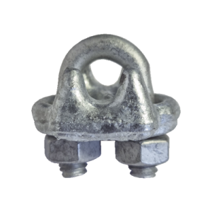 Nudo/ Perro/ Abrazadera Acero Forjado para Cable de 3/8", Galv. por Inmersión en Caliente.