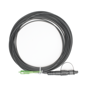 Jumper de Fibra Óptica, Conector SC/APC - Conexión a Caja FDP460, Redondo, 10 Metros (32.81 Pies), Forro 3 mm, G657A2, Negro