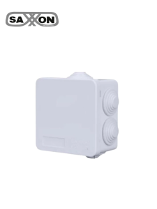 SAXXON PB085 - Caja de conexiones con 7 entradas / PVC libre de halógenos / Compatible con cámaras Bullet / Domo / Dimensiones 85 x 85 x 50 mm (Ancho x Alto x Fondo) / IP55