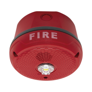 Sirena con Lámpara LED Estroboscópica / Montaje en Techo / Nivel de Candelas Seleccionable / Color Rojo / Nuevo Diseño Moderno y Elegante / Menor Consumo de Corriente / Uso exterior