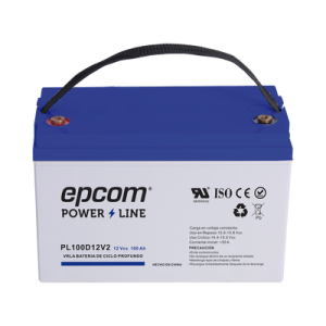 Batería de respaldo 12 V 100 Ah AGM | Certificada UL94-HB Retardo a la flama básica | Ciclo profundo | Para uso en aplicaciones fotovoltaicas y de emergencia | Terminales T4