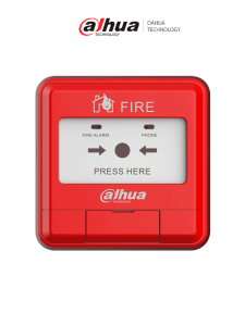 DAHUA WISUALARM HY-1200 - Estacion Manual de Alarma de Emergencia Direccionable/ 2 Hilos sin Polaridad/ Cumple con Norma EN54-11/ Saida Independiente Par de Contactos Normalmente Abiertos