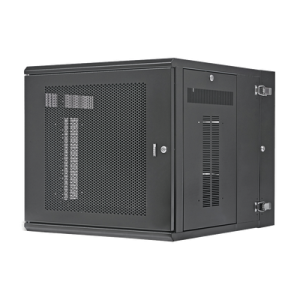 Gabinete PanZone de Montaje en Pared, de 19in, Puerta Perforada, 12 UR, 762mm de Profundidad, Color Negro
