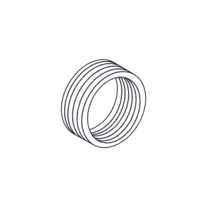 Reducción Bushing Aluminio de 1" a 3/4" / Con Recubrimiento de Uretano Purpura.
