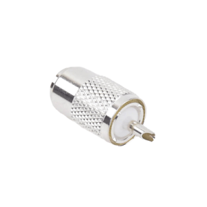 Conector UHF Macho (PL-259) para Cables RG-8/U, RG-8U-SYS, 8237, 8267, 8268, 9913, CTN-400, 7810, 8214, 7810A, RFLASH-1113, LMR-400, Plata )/ Plata/ Teflón.