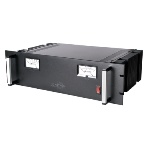 Fuente de poder 13.8Vcc, 35A, lineal regulada con circuito cargador de baterías, para instalación en rack