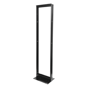 Rack de Dos Postes Estándar de 19", Numerado, Fabricado en Acero y 45 Unidades de Rack, Color Negro