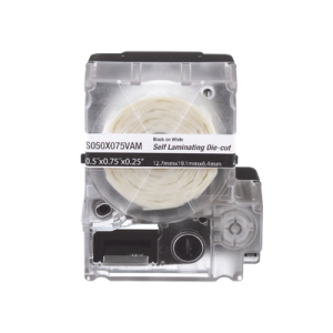 Casete de 200 Etiquetas Autolaminadas de 25.4 x 38.1 mm (1 x 1.5 Pulgadas), para Cables de 3.1 a 7 mm (0.12 a 0.28 Pulgadas) de Diámetro, Área de Impresión Color Blanco