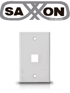 SAXXON A1751A - Placa de pared / Vertical / 1 Puerto tipo keystone / Color blanco