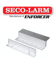 Seco-Larm E941S600/ZQ - Soporte en "Z" y en "L" para cerraduras electromagnéticas de la serie 600 lb/ 280 kg (interior)