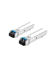TCE - SFP-GE-LX-1310nm - Par de transceptores de fibra óptica SFP monomodo / 1310nm / DDM / Conector LC Dual / mini-Gbic / Velocidad 1.25Gbps / Hasta 20 KM de conexión