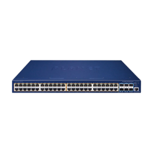Switch Administrable Stacking Capa 3, 48 Puertos PoE Gigabit 802.3at, 6 Puertos SFP de 10 G, Entrada de Alimentación Redundante de 55 V cc.