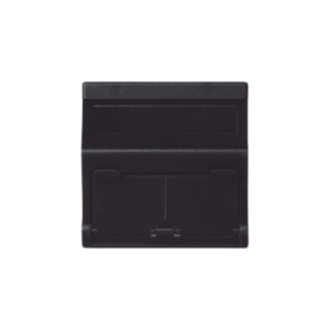 (KB80MD64/14) Placa Voz y Datos Inclinada con Guardapolvo y Adaptador Doble para RJ45 Keystone - Color Grafito