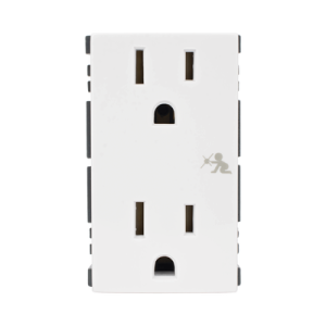 Módulo Dúplex de Contactos Eléctricos 10A 127V Color Blanco / Compatible con Cajas para Pavimento SM-CPAV-2 y SM-CPAV-4 / Requiere Adaptador SM-ADAP-FP para Fijación / Modelo 25424-30