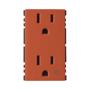 Toma de Corriente Dúplex / Tierra Aislada / 10A 127V / Embornamiento a Tornillo / Color Naranja / Simon 25 Plus