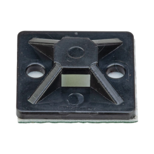 Montaje-Sujetador Adhesivo STRONGHOLD de 4 Vías de 3/4" x 3/4" x 1/4", Color Negro, Nylon 6.6 Retardante de Llamas V-2, Paquete de 100pz