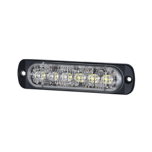 Luz Auxiliar de 12 LED, Rojo/Azul, Lente Transparente, SAE