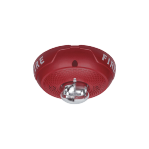 Bocina con Lámpara Estroboscópica, Montaje en Techo, Color Rojo, Nuevo Diseño Moderno y Elegante y Menor Consumo de Corriente