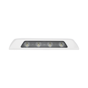 Luz Auxiliar de Escena de 4 LED, Blanco, Lente Transparente, Bisel Blanco