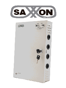 SAXXON SX10A18CH - Fuente de Poder Profesional 12 VCD / 10 Amperes / 18 Canales / 0.5 Amperes por Canal / Protección contra Sobrecargas / Led Indicador de Funcionamiento