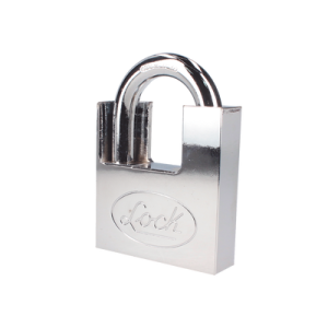 Candado de acero con Guarda Anti Palanca/ Acabado en Cromo Satinado / Doble Cerrojo / Medida 70 mm/ Nivel de seguridad 7/ 4 Llaves Abloy.