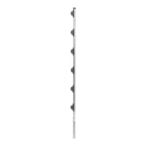 Poste con 6 Aisladores de PASO para Cerca Electrificada. Tubo Galva. de 1.4m, cal. 18 de 1" Diam. (Sin pintar).