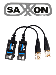 SAXXON SXCF500 - Par de Transceptores Pasivos / Botones Push / 5MP hasta 200 Metros / 1080P hasta 250 Metros / Soporta HDCVI / AHD / TVI / CBVS / Fácil Conexión