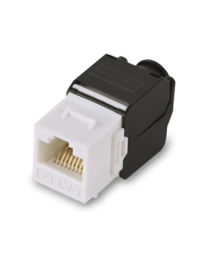 SAXXON M242C5 - Modulo jack keystone RJ45 / Armado sin herramienta / 8 Hilos / CAT 5E / Compatible con calibres AWG 22-26 / Color blanco