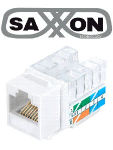 SAXXON M265C5W - Modulo jack keystone RJ45 / 8 Hilos / CAT 5E / Compatible con calibres AWG 22-26 / Color blanco