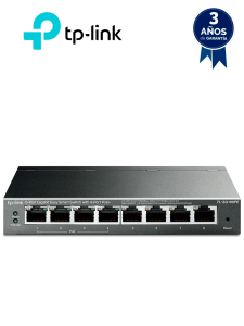 TP-LINK TL-SG108PE - Easy Smart Switch PoE JetStream con 8 puertos de 10/100/1000 Mbps y una capacidad de suministro de 64 W.