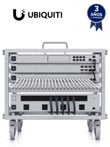 UBIQUITI U-RACK-6U-TL - Mini Rack abierto con ruedas, 6U, Patchpanel de 24 puertos Gigabit, Bloqueo de Ruedas, Capacidad de carga 35Kg, Toolless: Ensamble sin herramienta