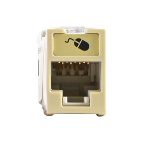 Jack Ultramax Cat6A, UTP, Montaje Híbrido en Placa de Pared (Plano y Angulado), Color Marfil, Punch Down