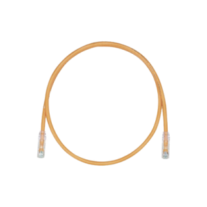 Cable de Parcheo, UTP Cat5e, Diámetro Reducido (28AWG), Color Naranja, 0.30 Metros (1 Pie)