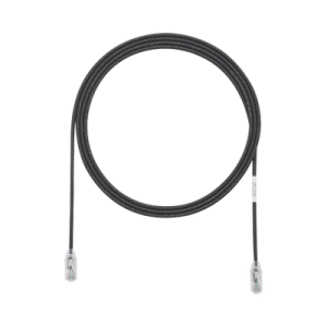 Cable de Parcheo TX6, UTP Cat6, Diámetro Reducido (28AWG), Color Negro, 3.05 Metros (10 Pies)