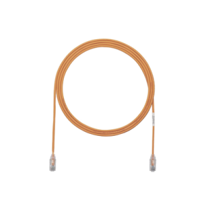 Cable de Parcheo TX6, UTP Cat6, Diámetro Reducido (28AWG), Color Naranja, 3.05 Metros (10 Pies)
