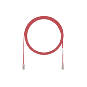 Cable de Parcheo TX6, UTP Cat6, Diámetro Reducido (28AWG), Color Rojo, 3.05 Metros (10 Pies)