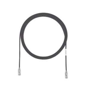 Cable de Parcheo TX6, UTP Cat6, Diámetro Reducido (28AWG), Color Negro, 4.57 Metros (15 Pies)