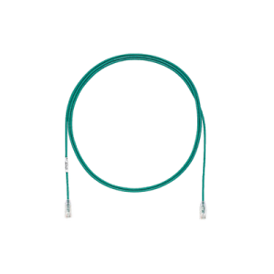 Cable de Parcheo TX6, UTP Cat6, Diámetro Reducido (28AWG), Color Verde, 0.3 Metros (1 Pie)