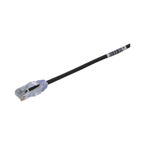 Cable de Parcheo TX6, UTP Cat6, Diámetro Reducido (28AWG), Color Negro, 6.1 Metros (20 Pies)