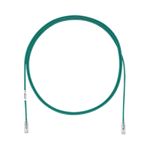 Cable de Parcheo TX6, UTP Cat6, Diámetro Reducido (28AWG), Color Verde, 2.13 Metros (7 Pies)