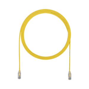 Cable de Parcheo TX6, UTP Cat6, Diámetro Reducido (28AWG), Color Amarillo, 2.13 Metros (7 Pies)