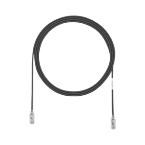 Cable de Parcheo TX6, UTP Cat6, Diámetro Reducido (28AWG), Color Negro, 2.44 Metros (8 Pies)