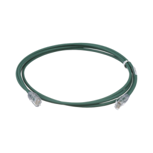 Cable de Parcheo UTP Cat6A, CM/LSZH, Diámetro Reducido (28AWG), Color Verde, 0.91 Metros (3 Pies)