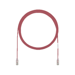 Cable de Parcheo UTP Cat6A, CM/LSZH, Diámetro Reducido (28AWG), Color Rojo, 0.91 Metros (3 Pies)