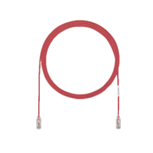 Cable de Parcheo UTP Cat6A, CM/LSZH, Diámetro Reducido (28AWG), Color Rojo, 1.52 Metros (5 Pies)