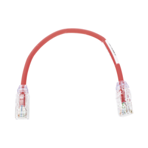 Cable de Parcheo UTP, Cat6A, Diámetro Reducido (28 AWG), CM/LSZH, Color Rojo, 20.3 cm (8 Pulgadas)